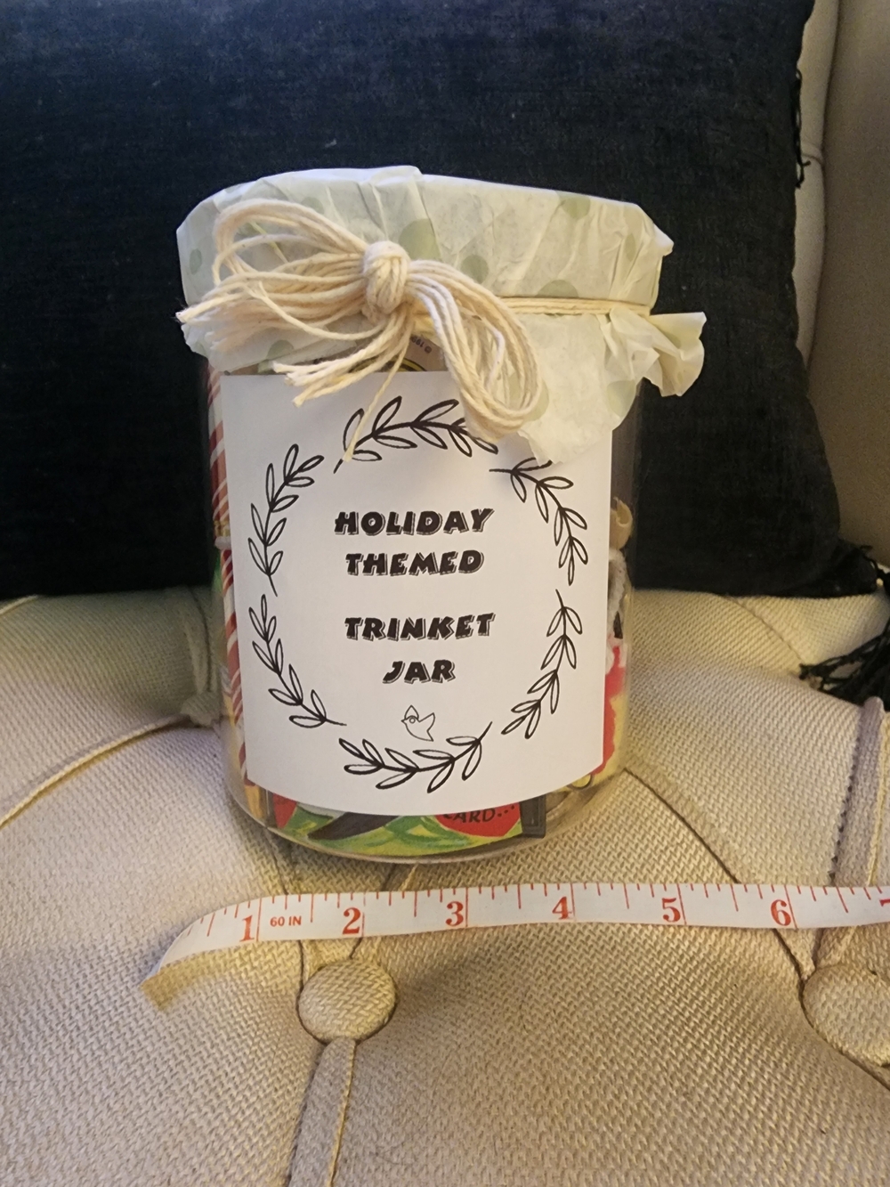 Vintage Mystery Trinket Jar - Holiday Themed